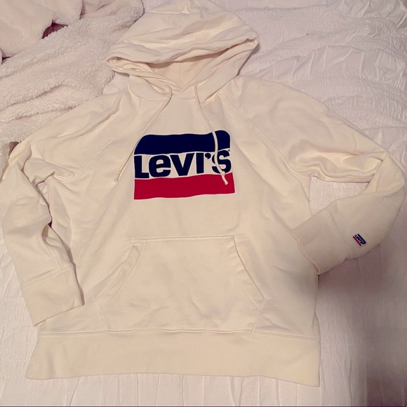 LEVI’S graphic sports logo hoodie in cream - Picture 1 of 2